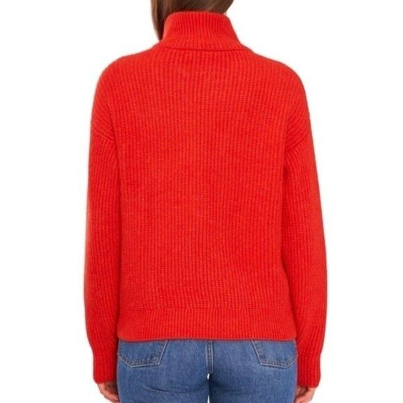 Vince Camuto Crossfire Half Zip Ribbed Knit Oversized Pullover Sweater NWT - Picture 4 of 10